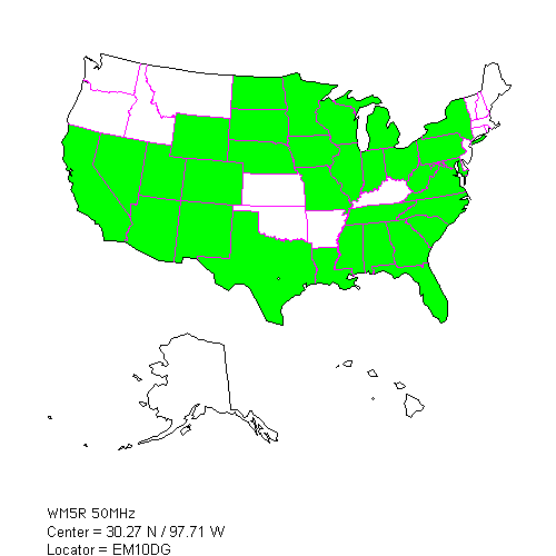 Image of 6m states/provinces/countries worked